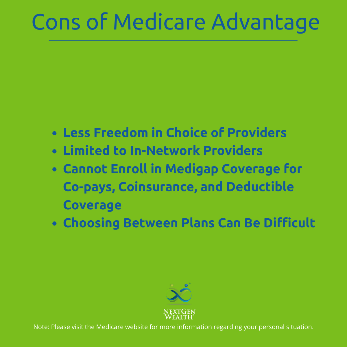 Cons of Medicare Advantage