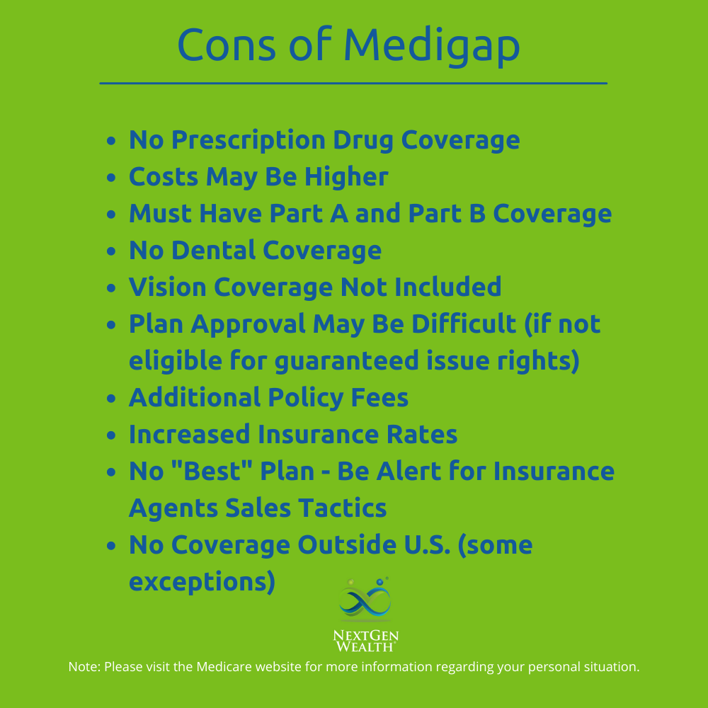 Cons of Medigap