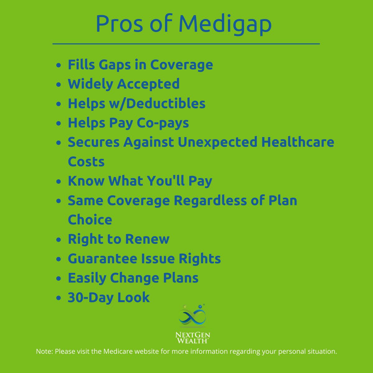 Pros of Medigap