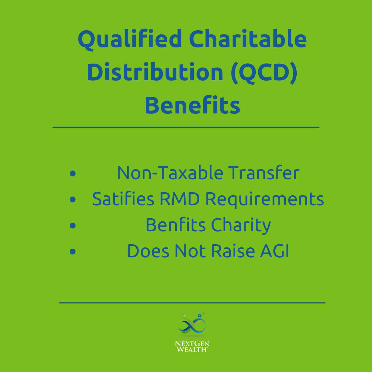Qualified Charitable Distribution QCD Benefits