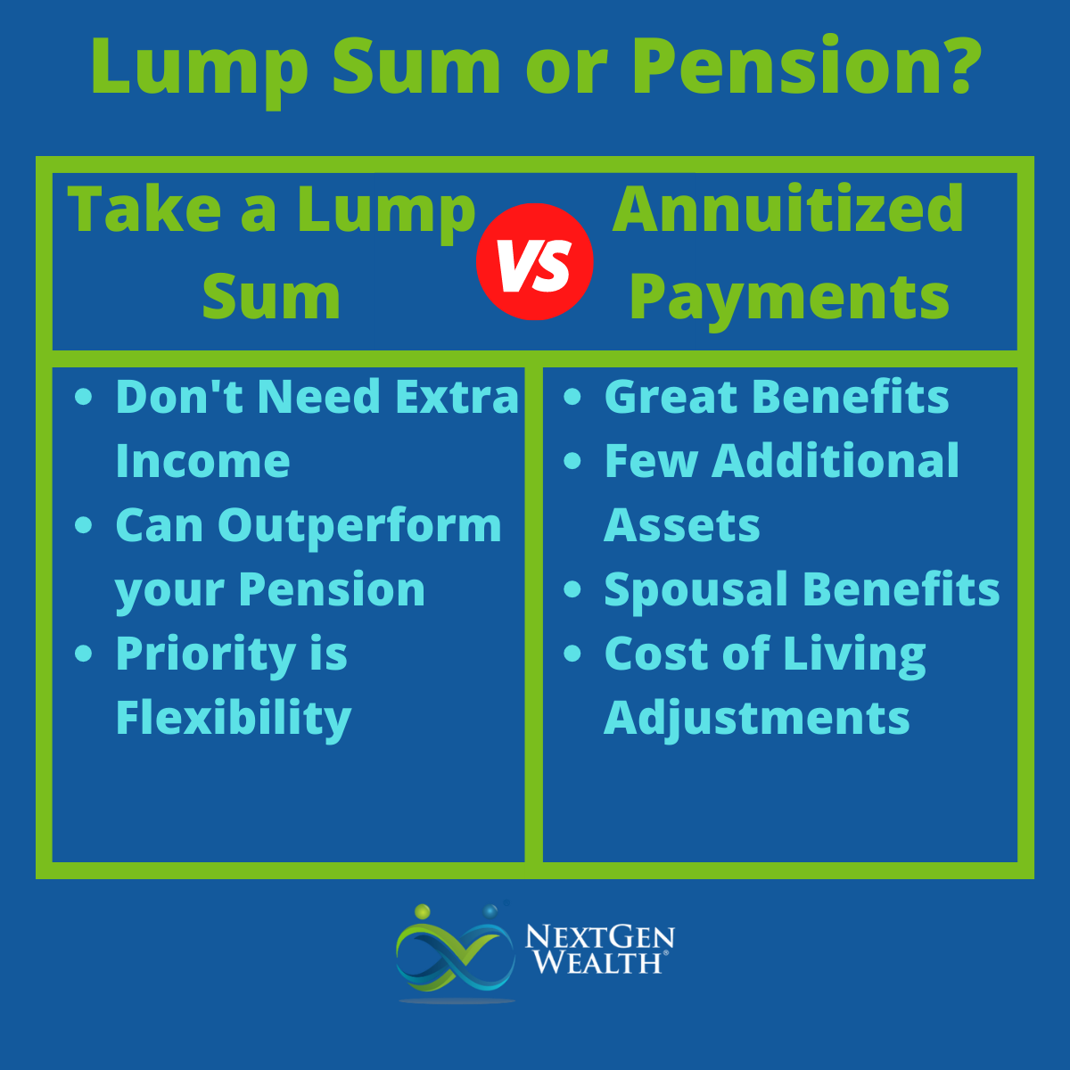 when to take lump sum or not